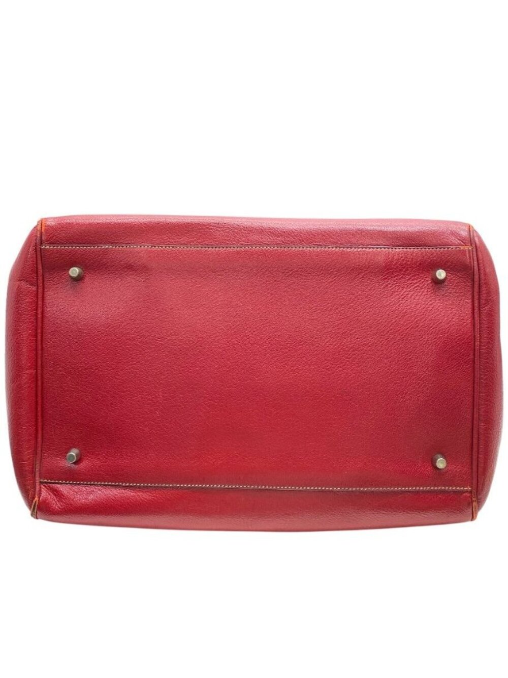 Prada Madras Cerniella Doctor's Leather Red Silver Lightweight Capacity - Picture 5 of 10